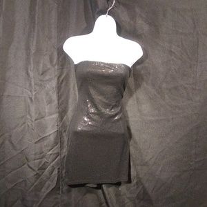 Forever 21 Sequin Front Strapless Dress